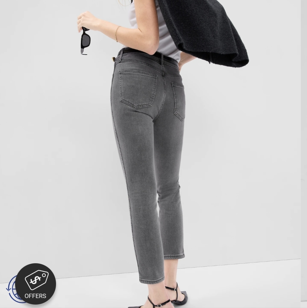 Gap mid rise vintage slim gray jeans